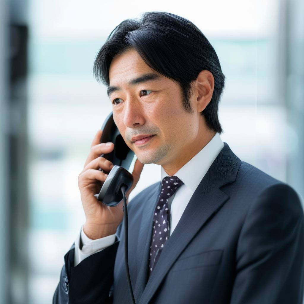 Japanese business Customer over the phone